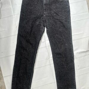 Vtg Lee Rider Jeans Mens Black Wash USA Union Made Straight Leg Denim Size 31x30